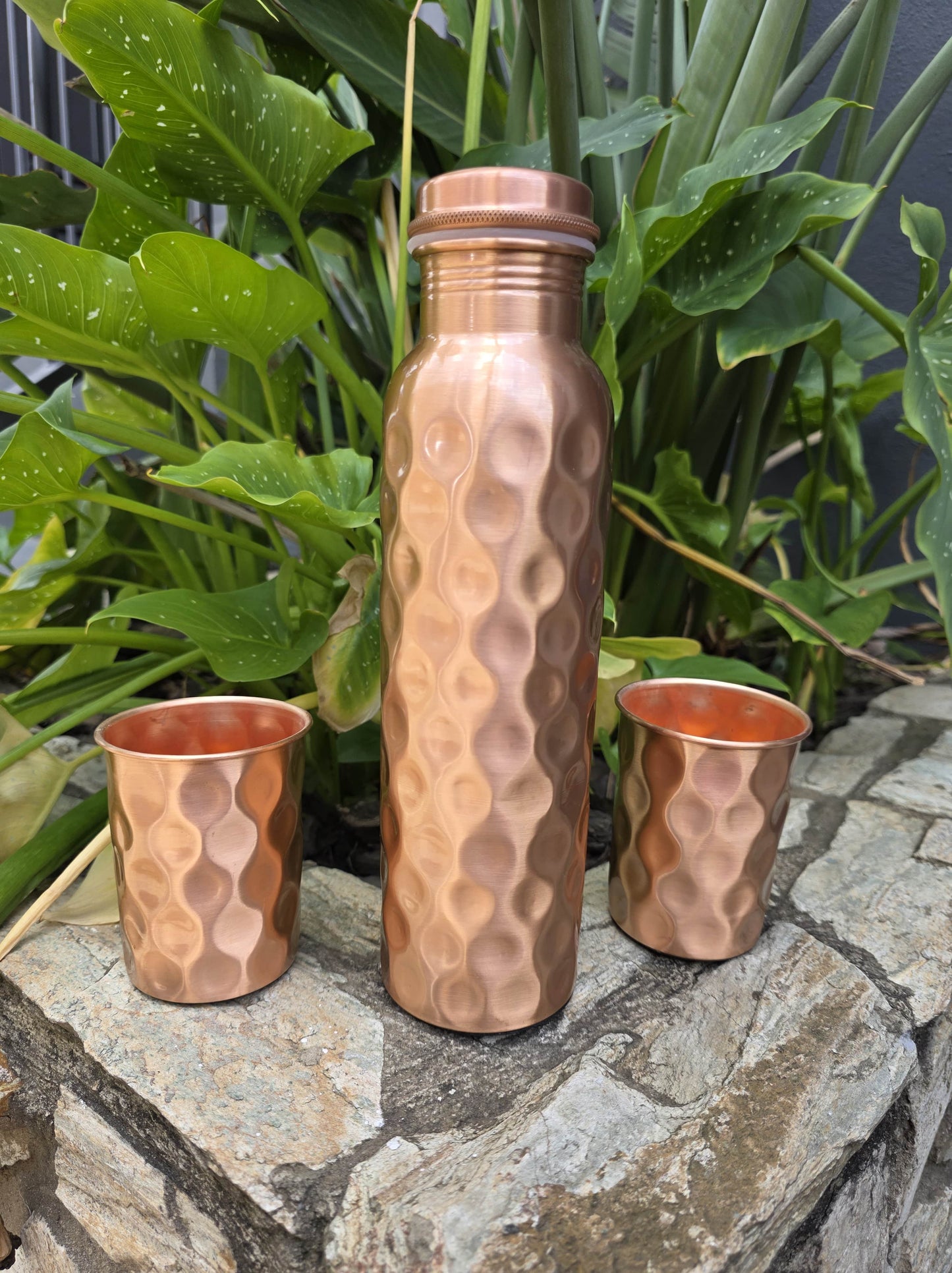 Diamond Cut Bottle and Cup Set