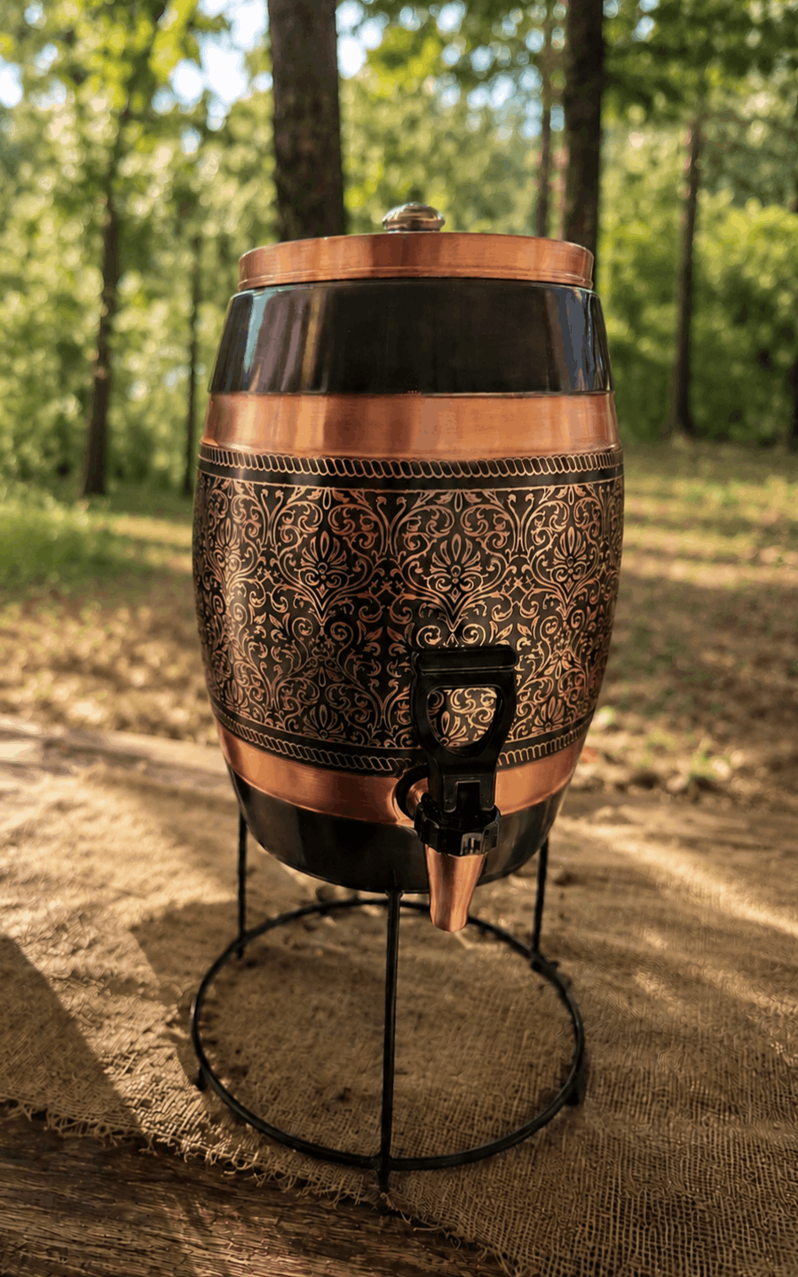 Antique Barrel Copper Water Dispenser (5L)
