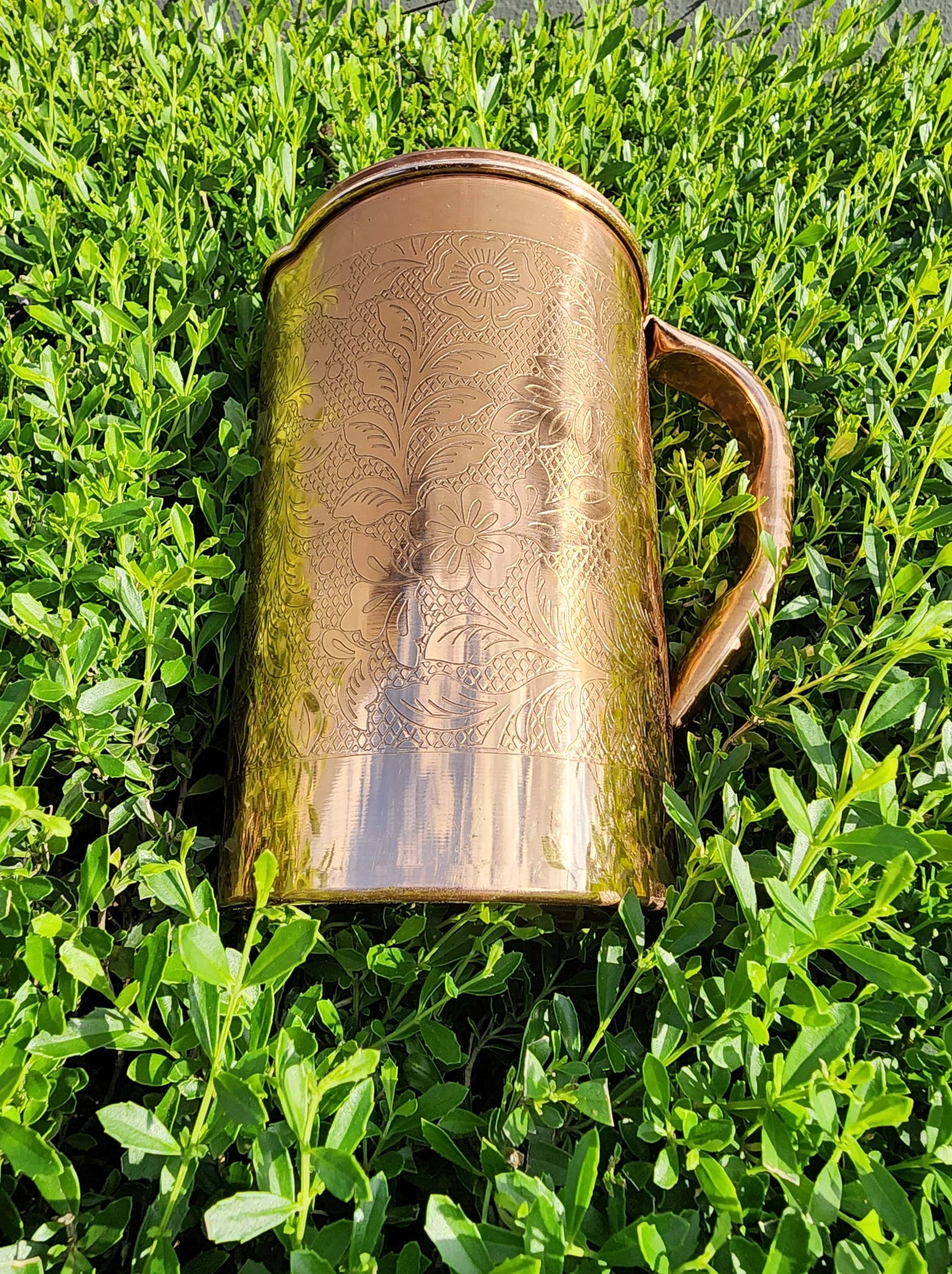 Embossed Copper Jug (1 L)