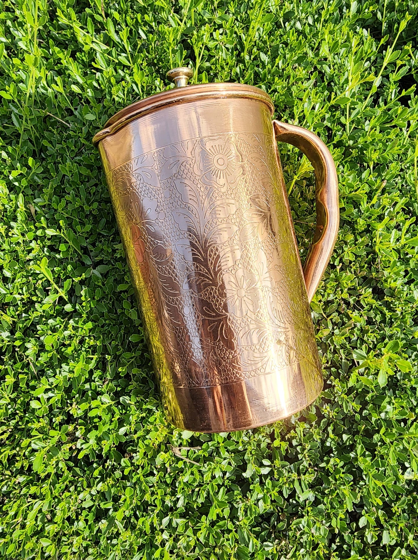 Embossed Copper Jug (1 L)