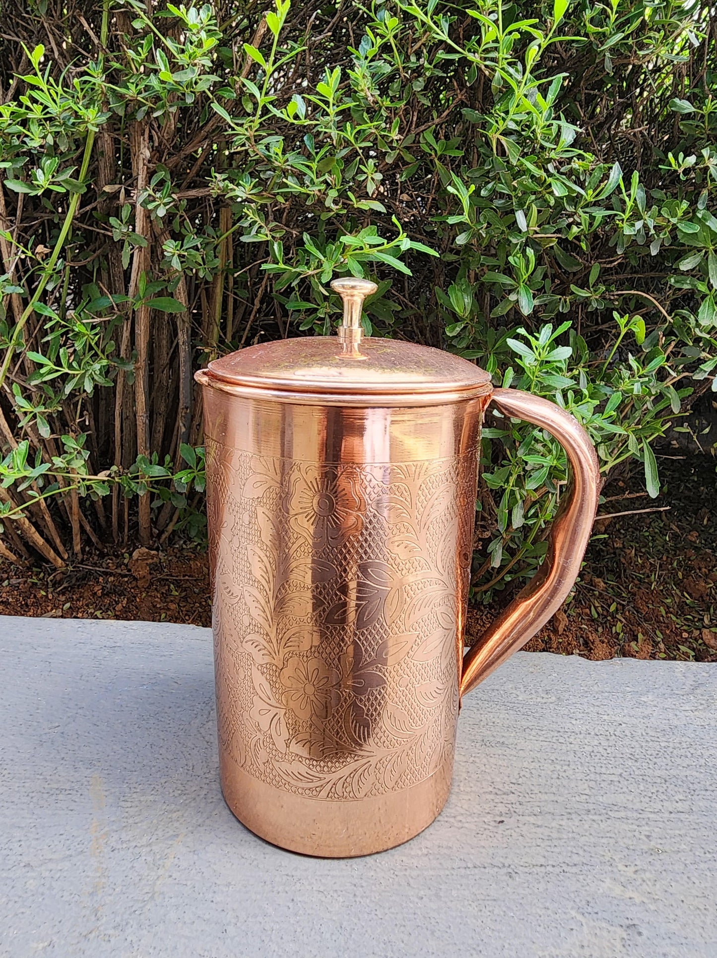 Embossed Copper Jug (1 L)