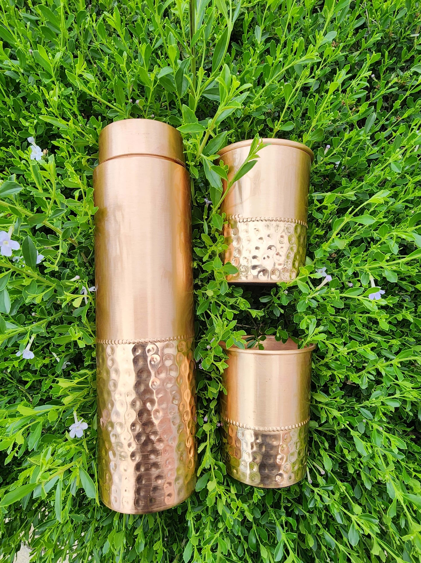 Two-Tone Copper Bottle and Cup Set