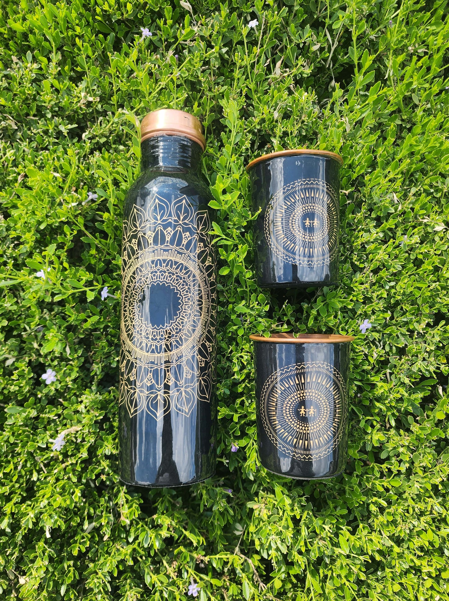 Ubuntu Copper Bottle and Cup Set