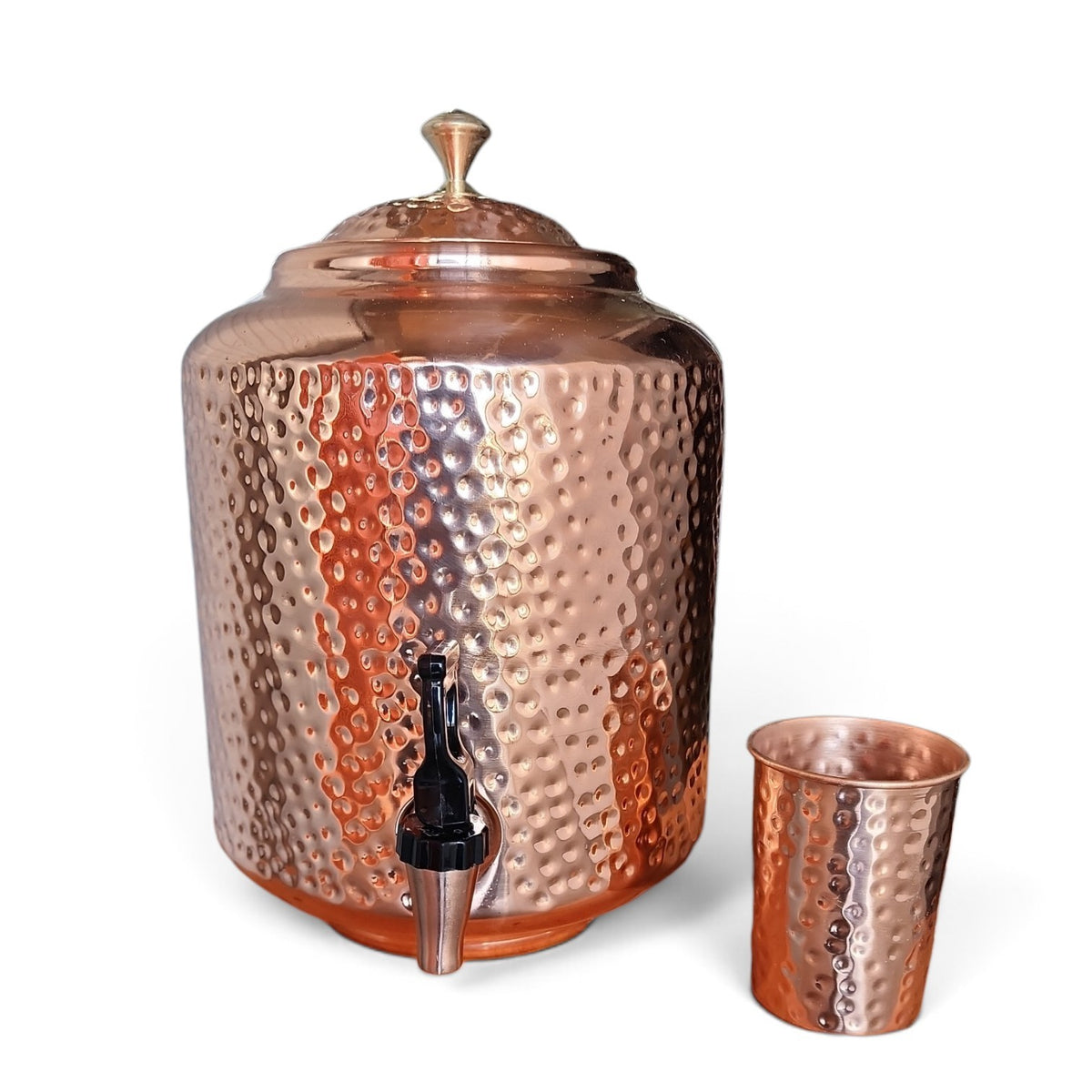Factory Defect - 8L Dimple Copper Water Dispenser with Cup