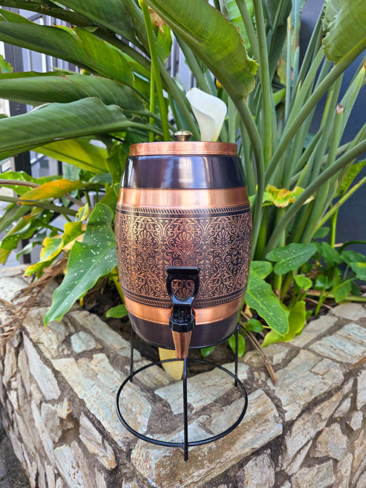 Antique Barrel Copper Water Dispenser (5L)