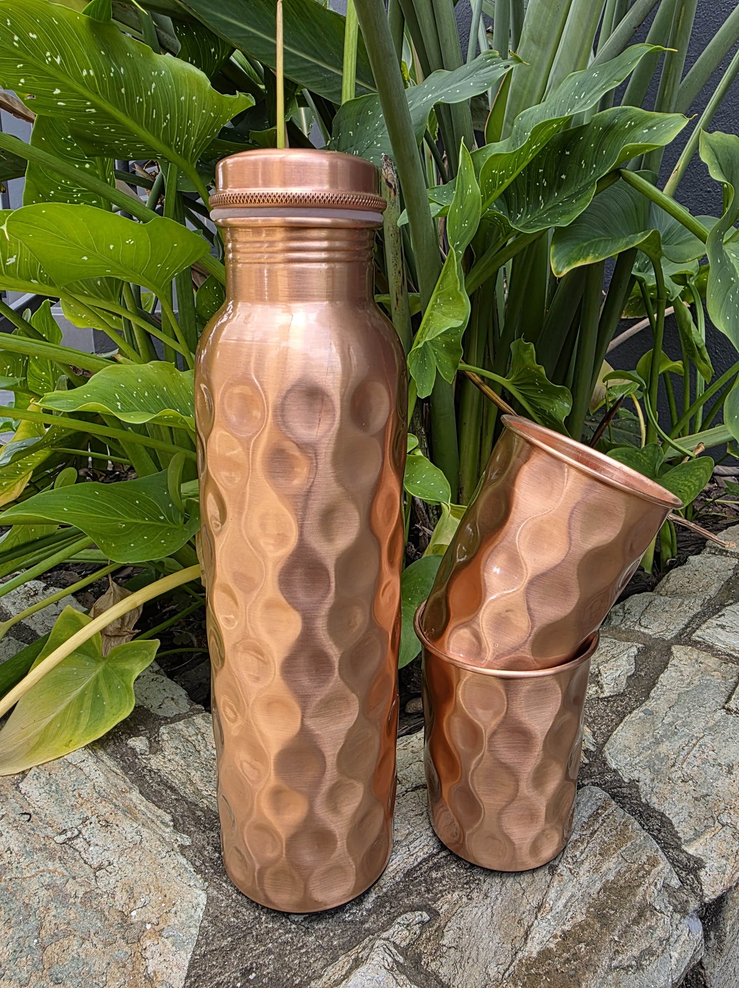 Diamond Cut Bottle and Cup Set