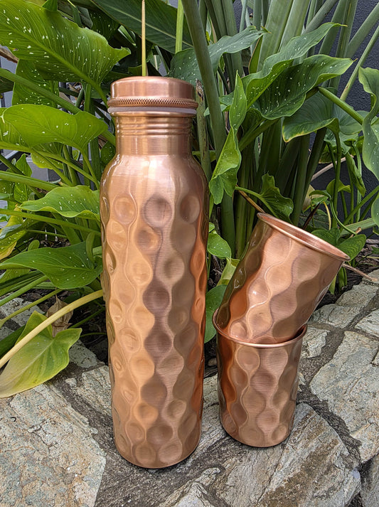 Diamond Cut Bottle and Cup Set