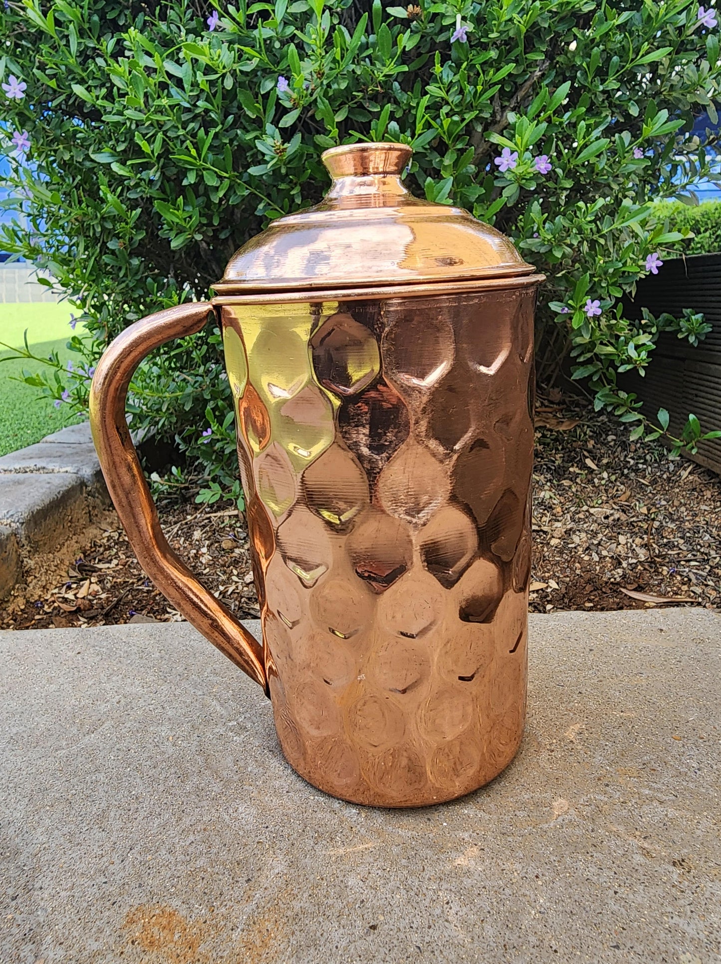 Diamond Cut Copper Jug (1 L)