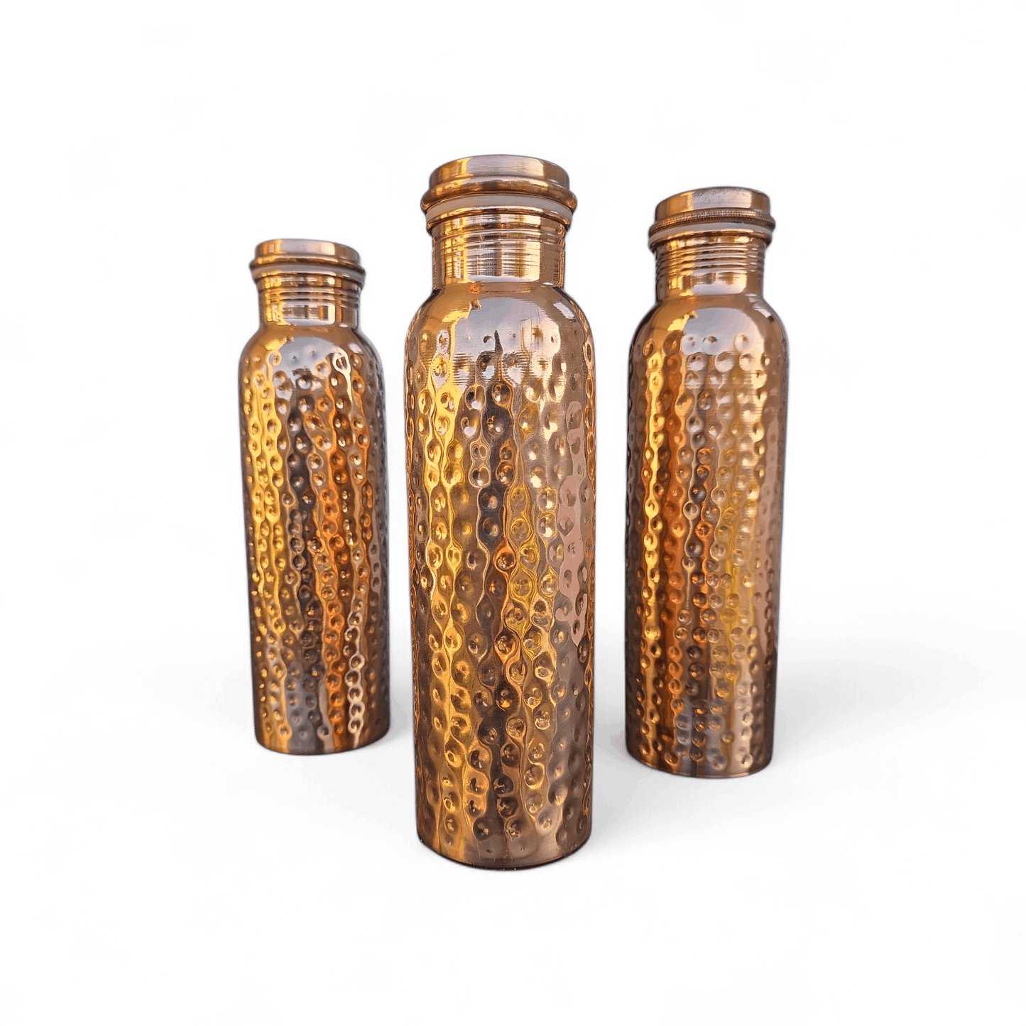 Factory Defect - Mirror Finish Dimple Copper Water Bottle (900 ml)