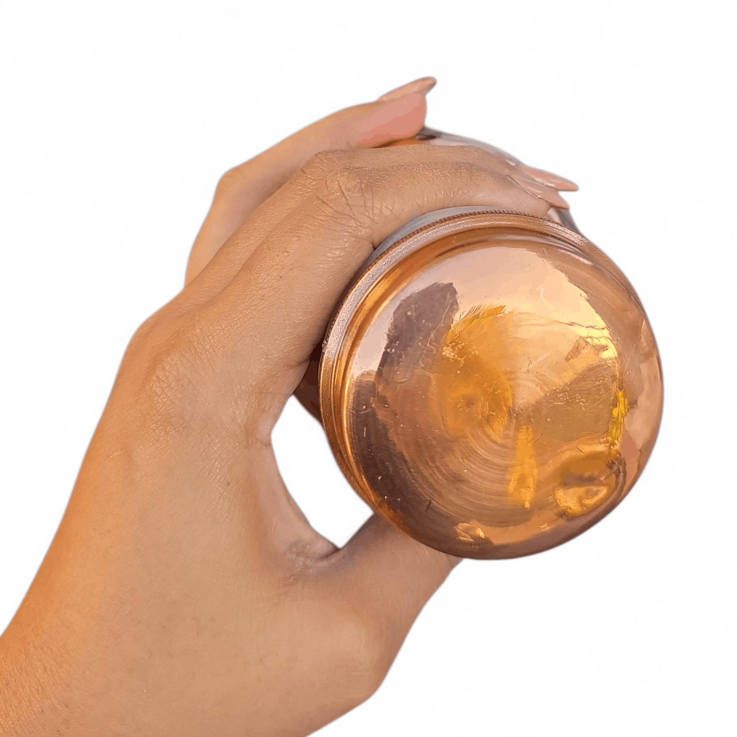 Factory Defect - Mirror Finish Dimple Copper Water Bottle (900 ml)