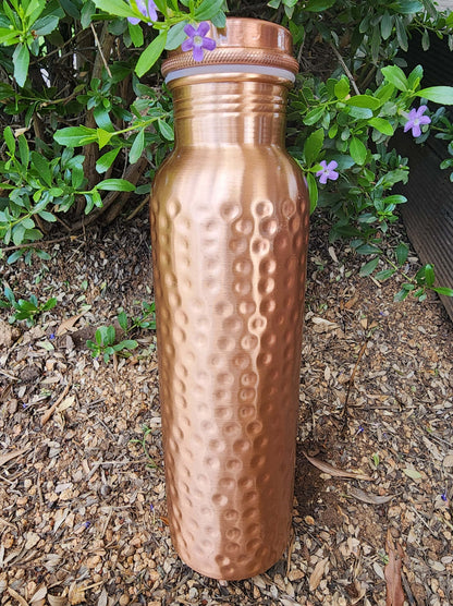 Dimple Copper Water Bottle (900 ml)