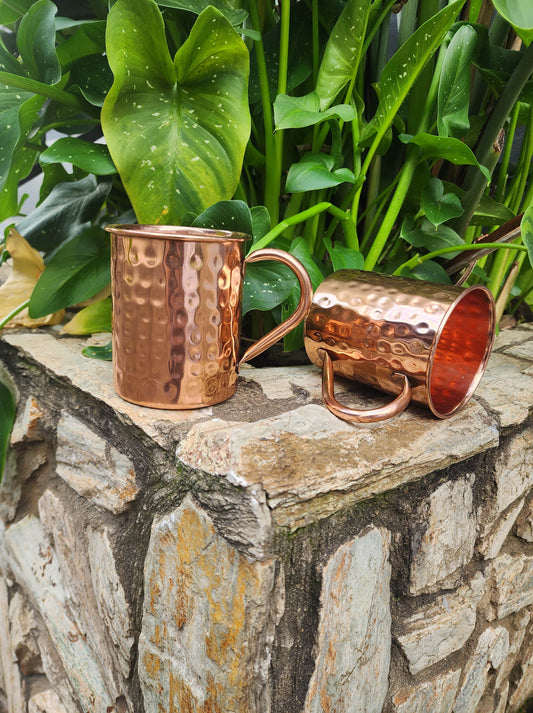 Dimple Copper Mug (Set of 2)