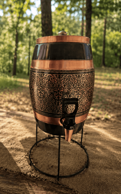 Antique Barrel Copper Water Dispenser (5L)