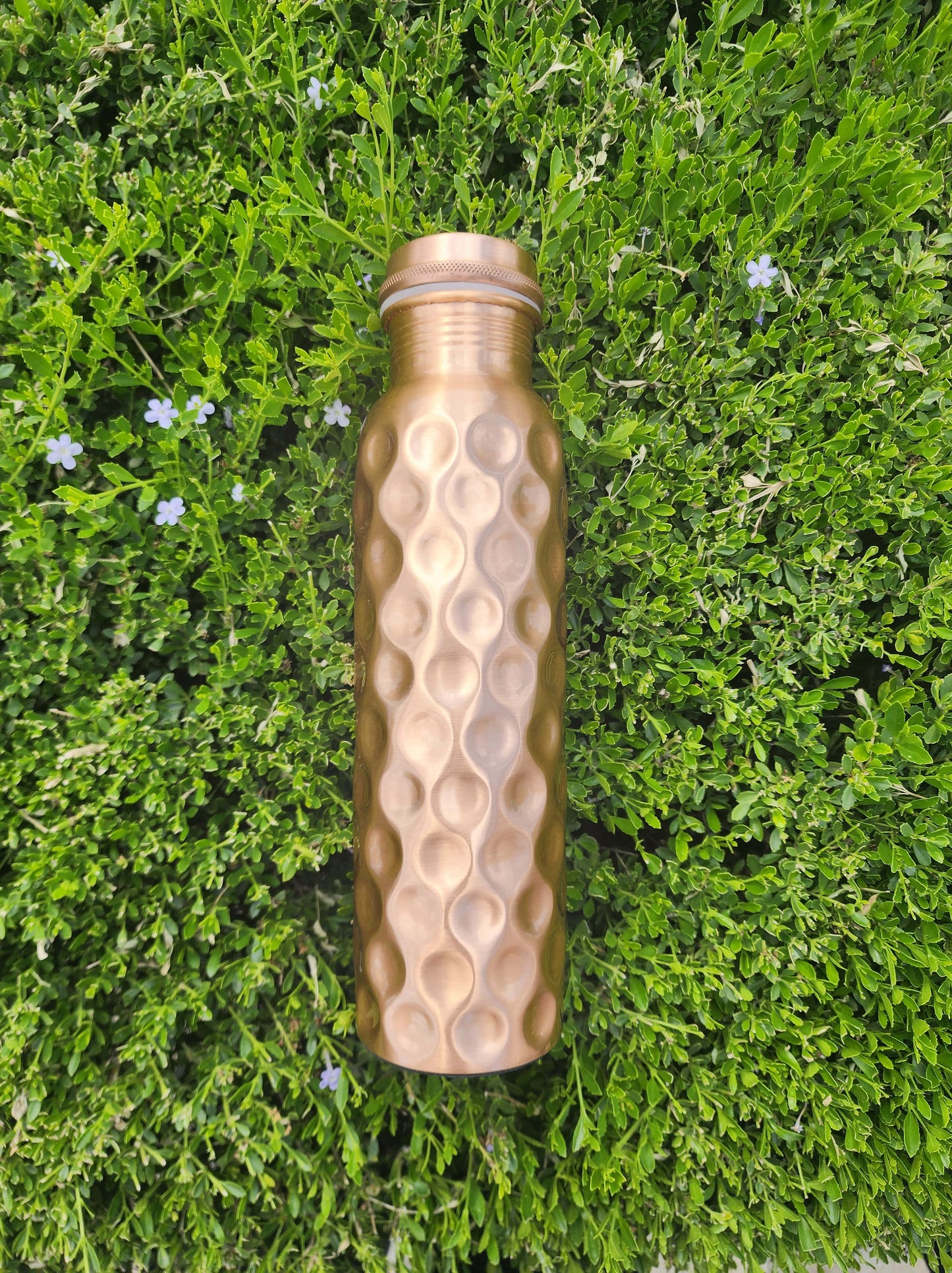Diamond Cut Copper Water Bottle (900 ml)