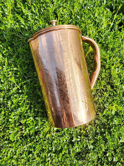 Embossed Copper Jug (1 L)