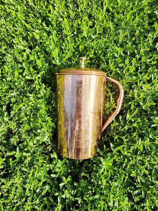 Embossed Copper Jug (1 L)