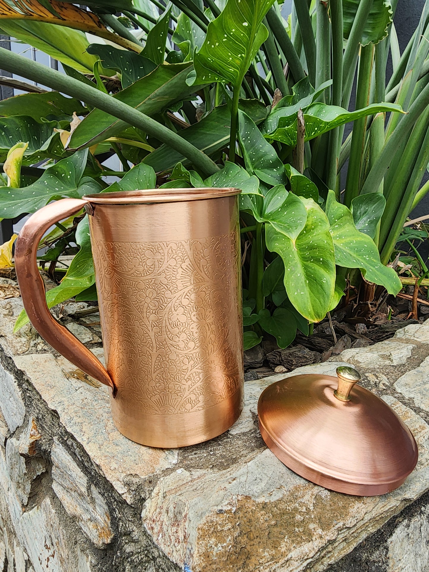 Embossed Copper Jug (1 L)
