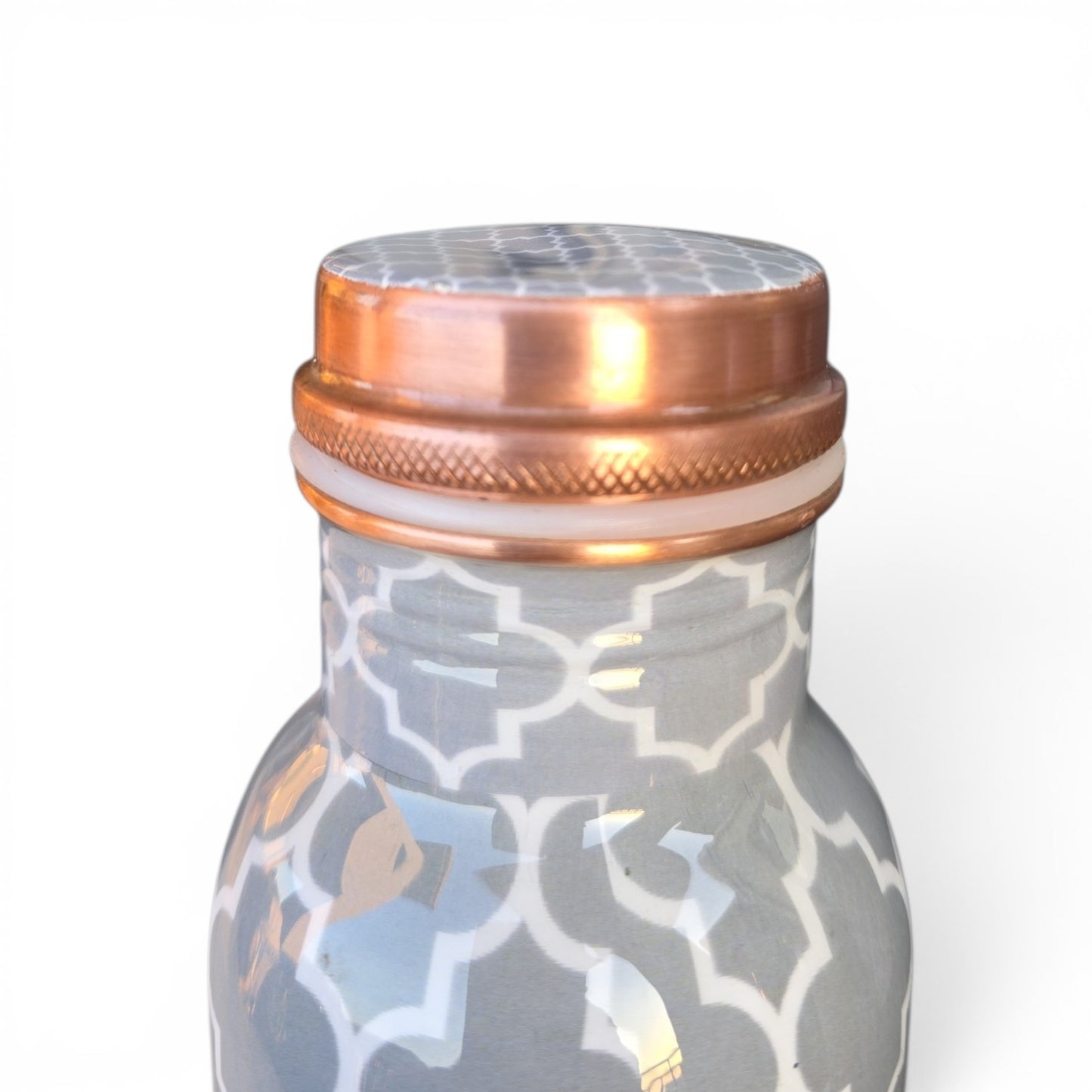 Factory Defect - Geometric Grey Copper Bottle (900 ml)