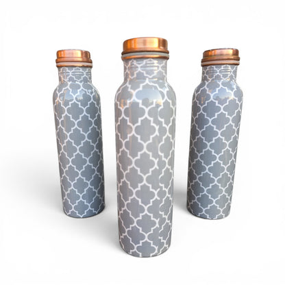 Factory Defect - Geometric Grey Copper Bottle (900 ml)