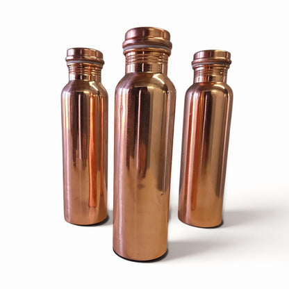 Factory Defect - Plain Smooth Mirror Finish Copper Water Bottle (900 ml)