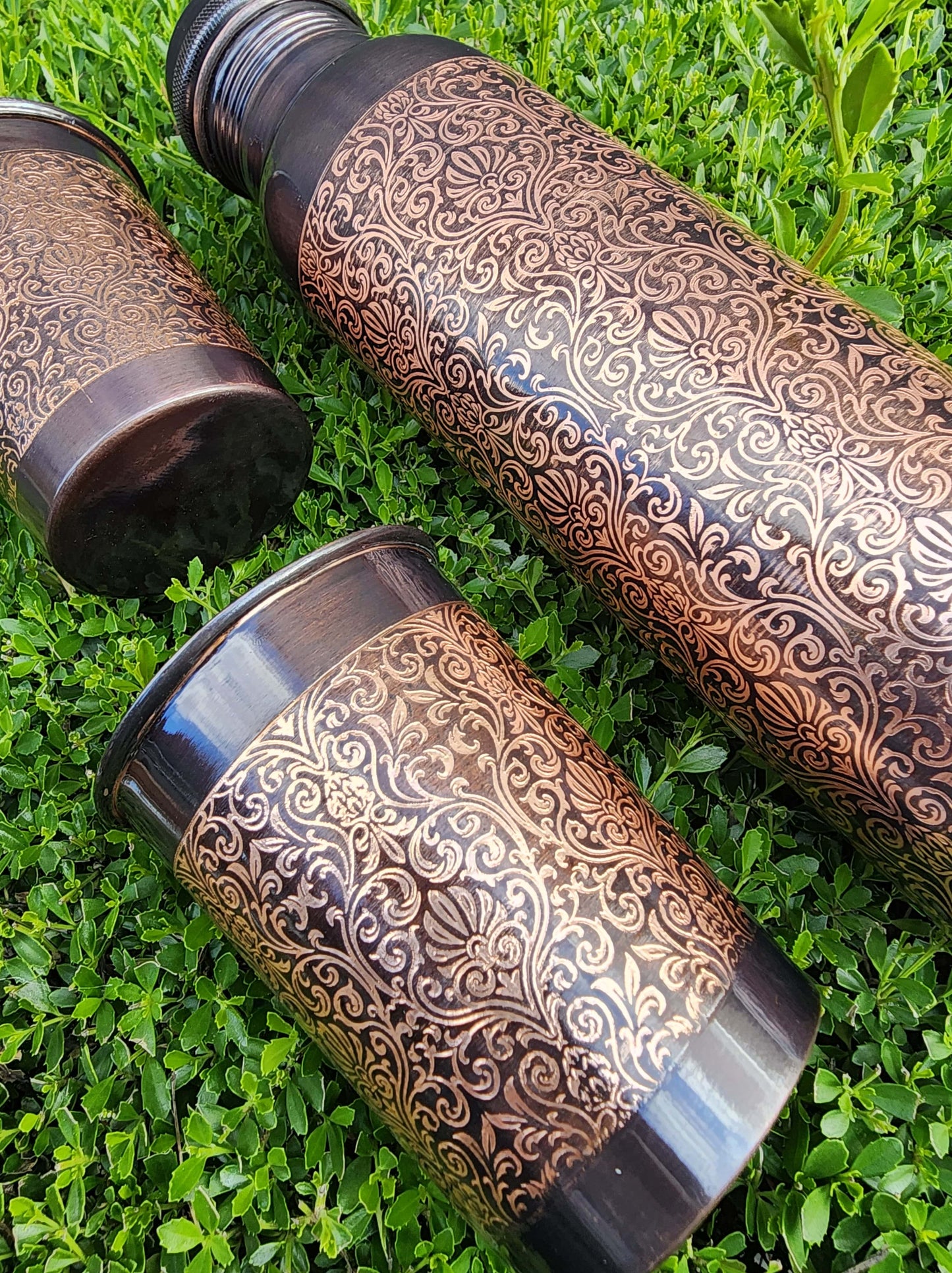Antique Design Copper Bottle and Cup Gift Set