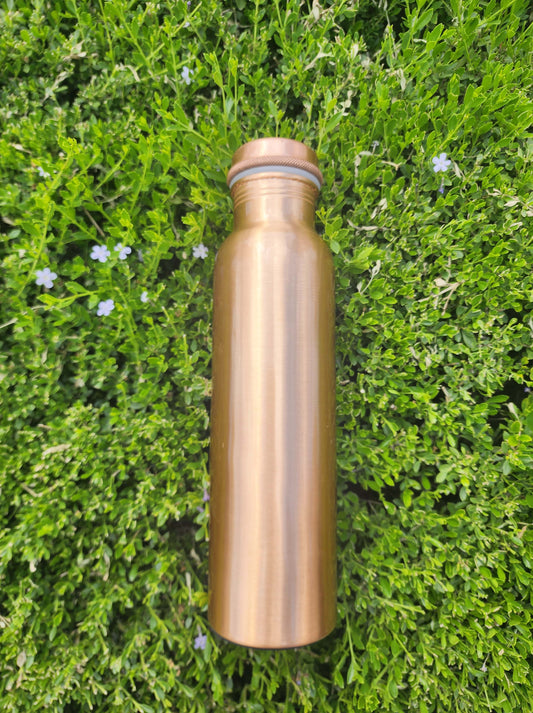 Smooth Copper Water Bottle (Matte Finish)