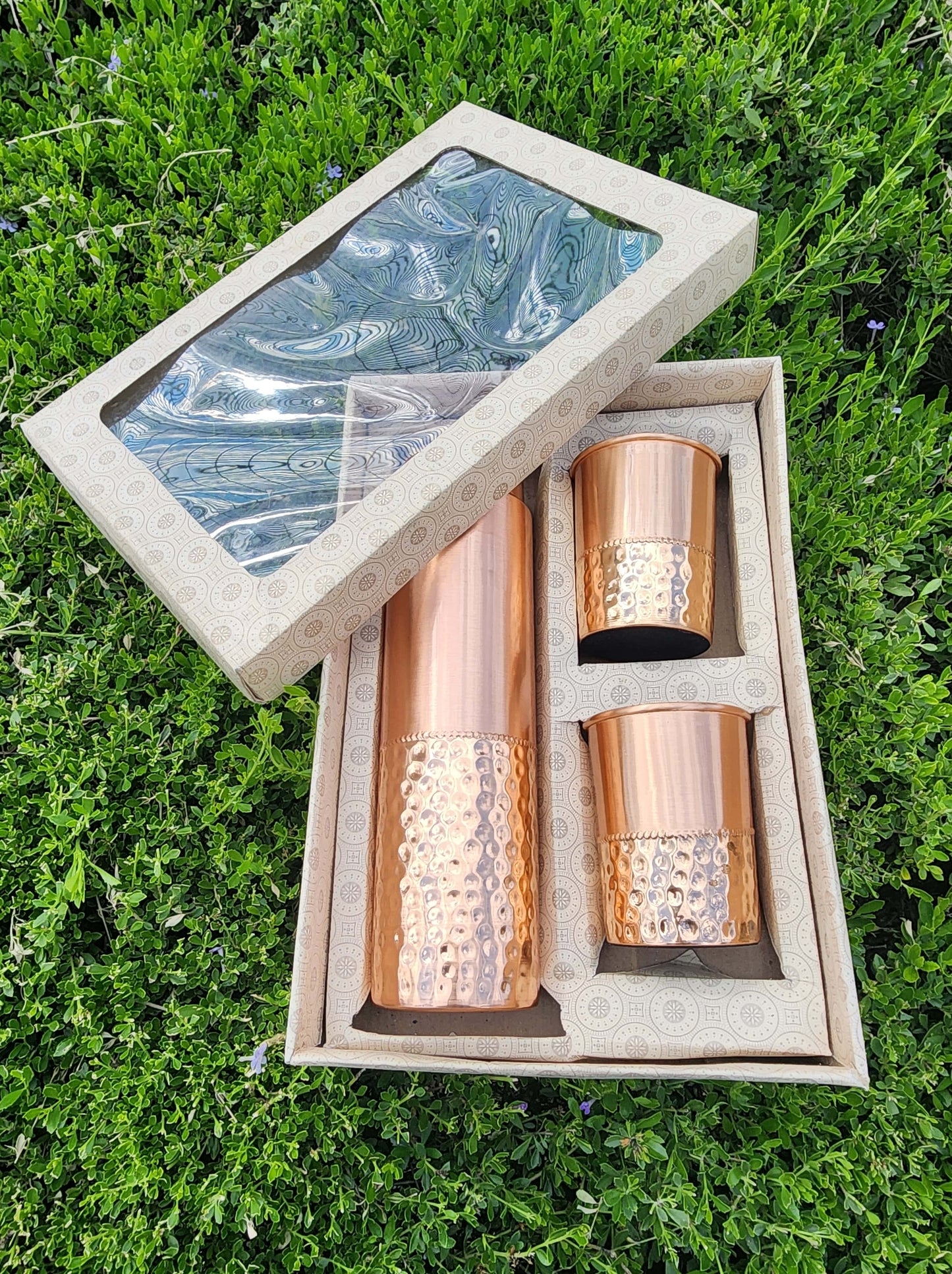 Two-Tone Copper Bottle and Cup Set