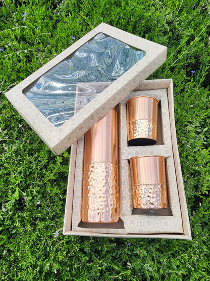 Two-Tone Copper Bottle and Cup Set