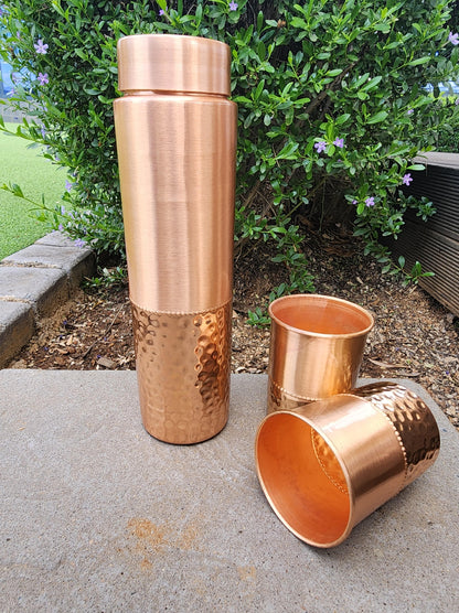 Two-Tone Copper Bottle and Cup Set