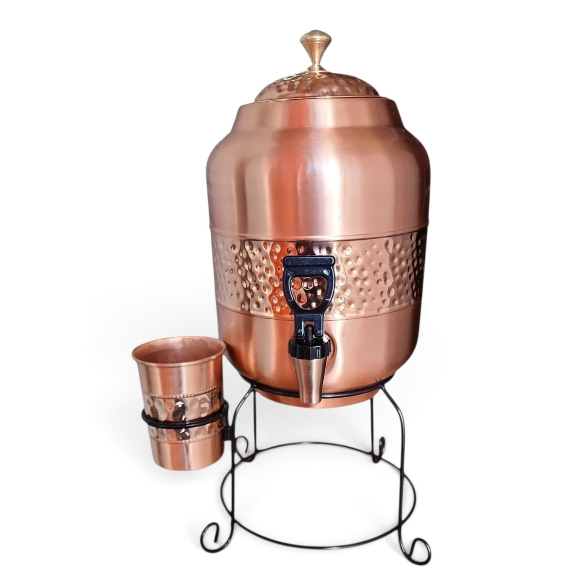 Factory Defect - 5L Two-Tone Copper Water Dispenser with Cup and Stand